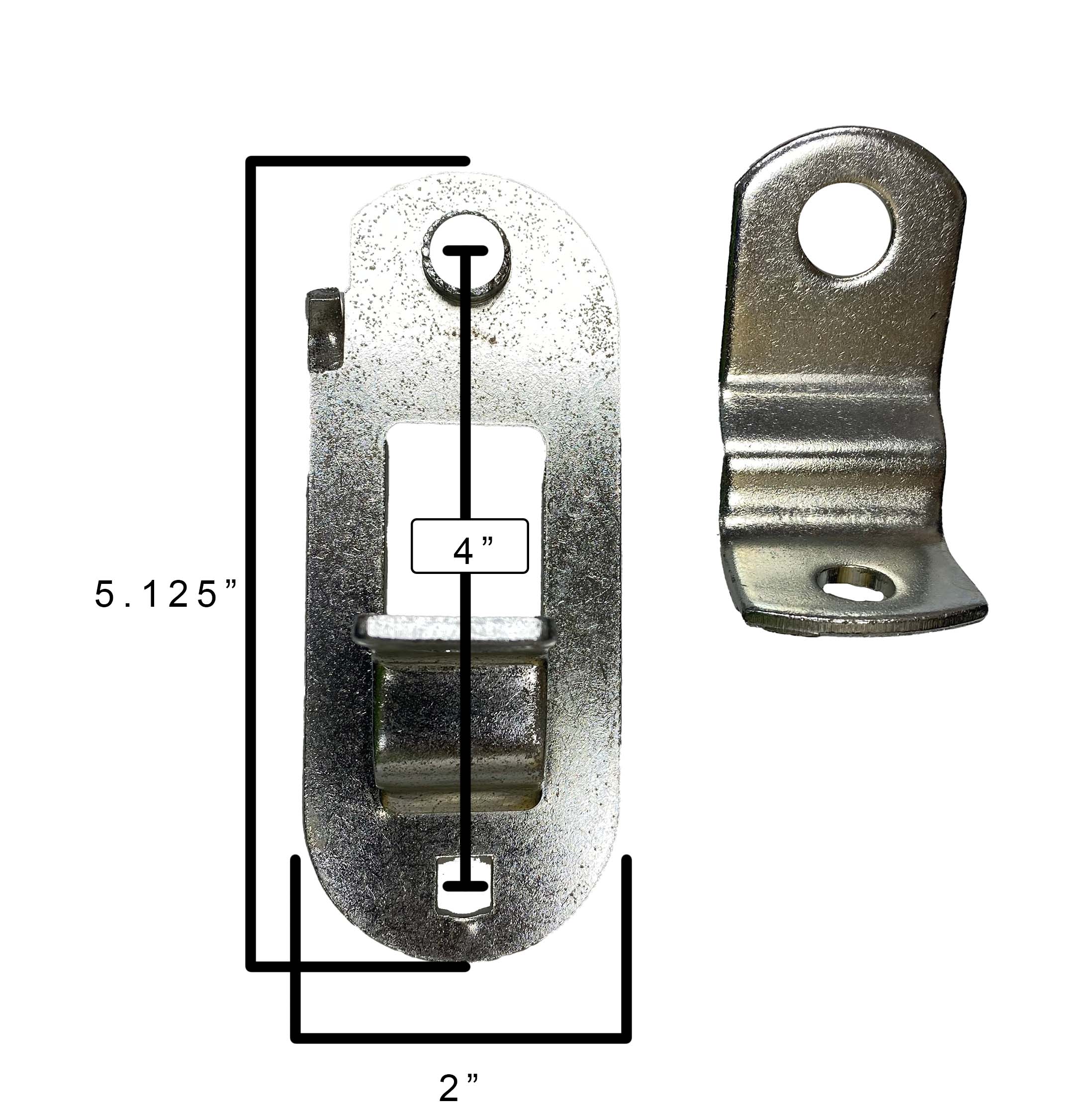 2 Piece Hasp Keeper in ZINC for Enclosed Cargo Trailer Bar Lock